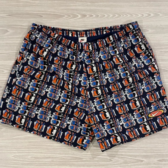 nike all over print swim shorts